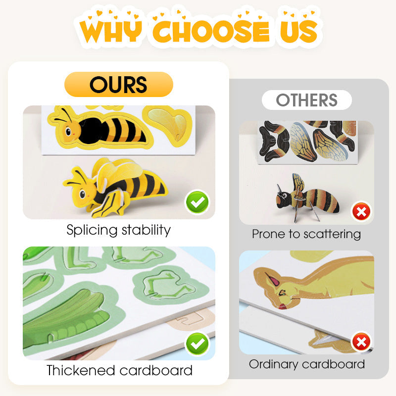 🎨Edukacyjne puzzle 3D dla dzieci