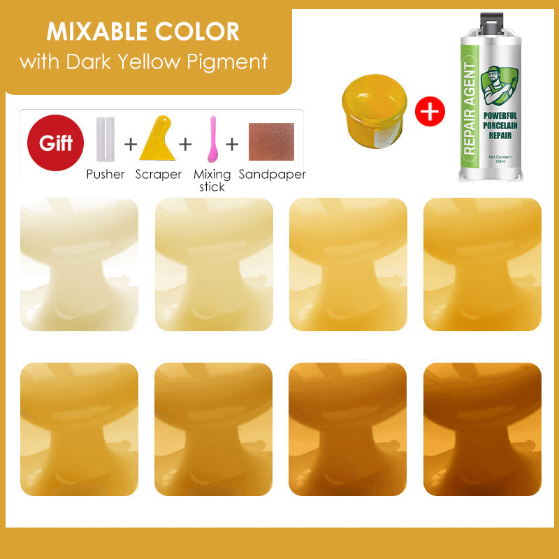 Potężny zestaw do naprawy porcelany – podwójna tubka