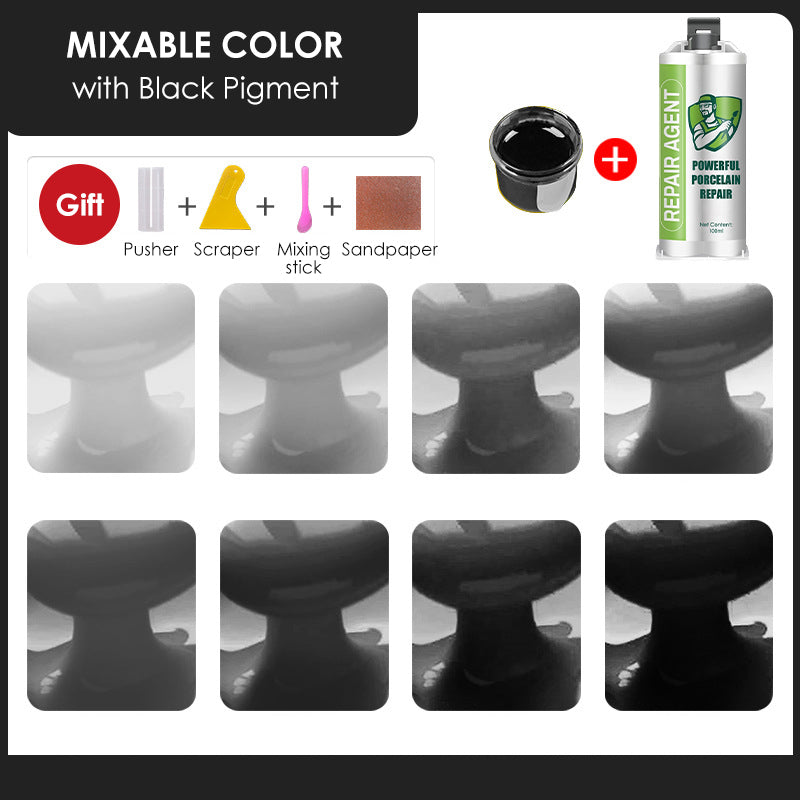 Potężny zestaw do naprawy porcelany – podwójna tubka