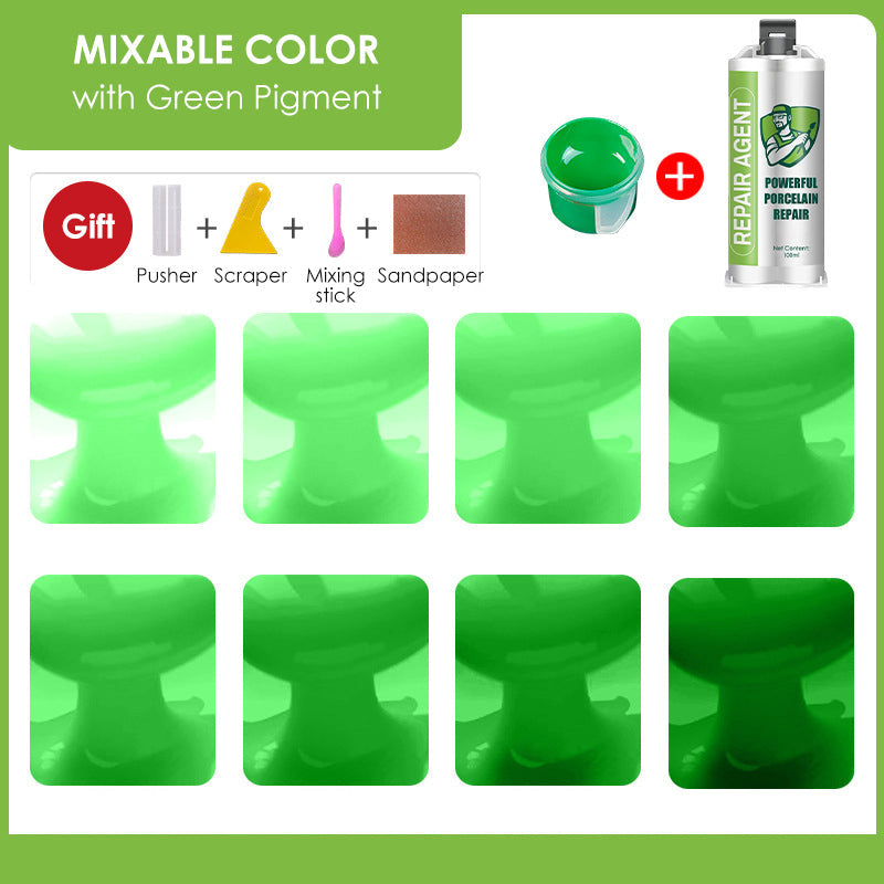 Potężny zestaw do naprawy porcelany – podwójna tubka