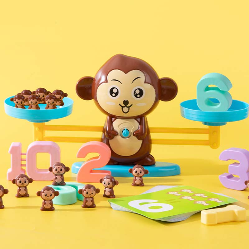 🐸Zestaw zabawek dla dzieci z kreskówkowymi zwierzętami i wagą