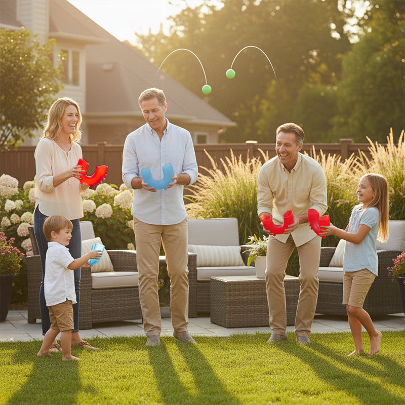 Gra żonglerska Pindaloo z trzema piłkami