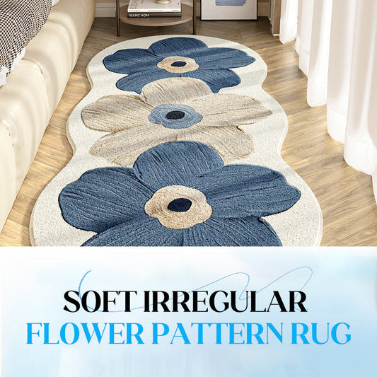 Miękki dywanik w nieregularny kwiatowy wzór