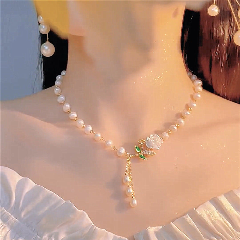 ✨ Ozdób się elegancją - Naszyjnik z pereł i cyrkonii w pudełku prezentowym - płatność przy odbiorze 💎