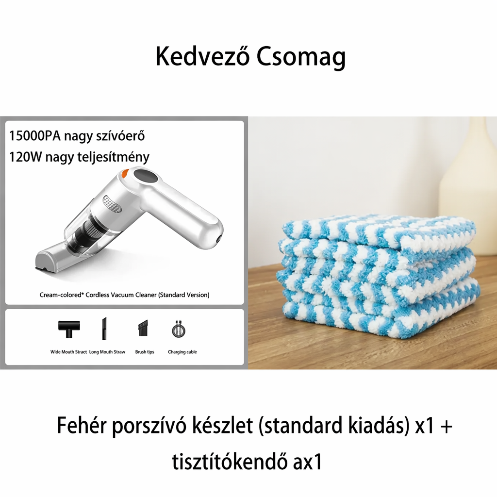 🚗✨ Zestaw do bezprzewodowego odkurzacza samochodowego o wysokiej wydajności 🛋️