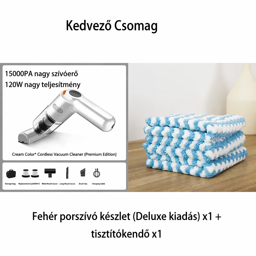 🚗✨ Zestaw do bezprzewodowego odkurzacza samochodowego o wysokiej wydajności 🛋️