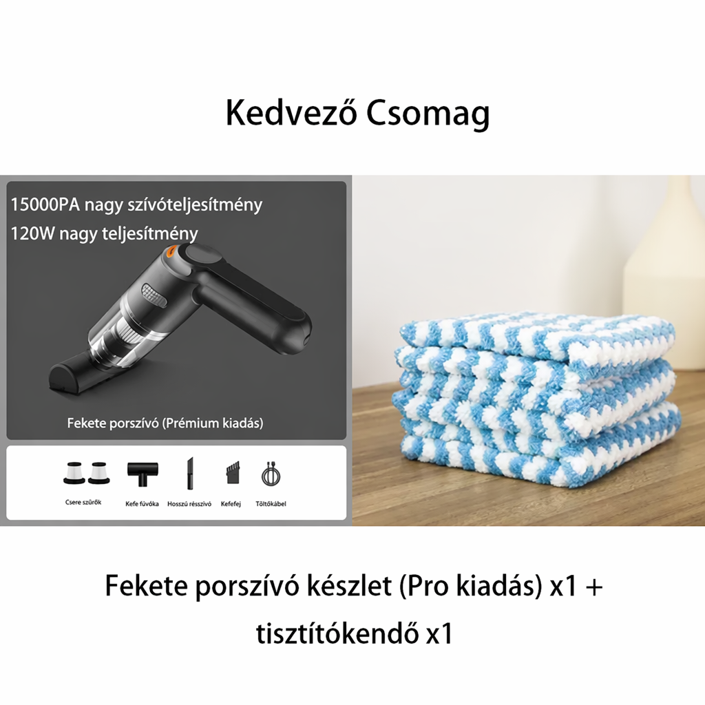 🚗✨ Zestaw do bezprzewodowego odkurzacza samochodowego o wysokiej wydajności 🛋️