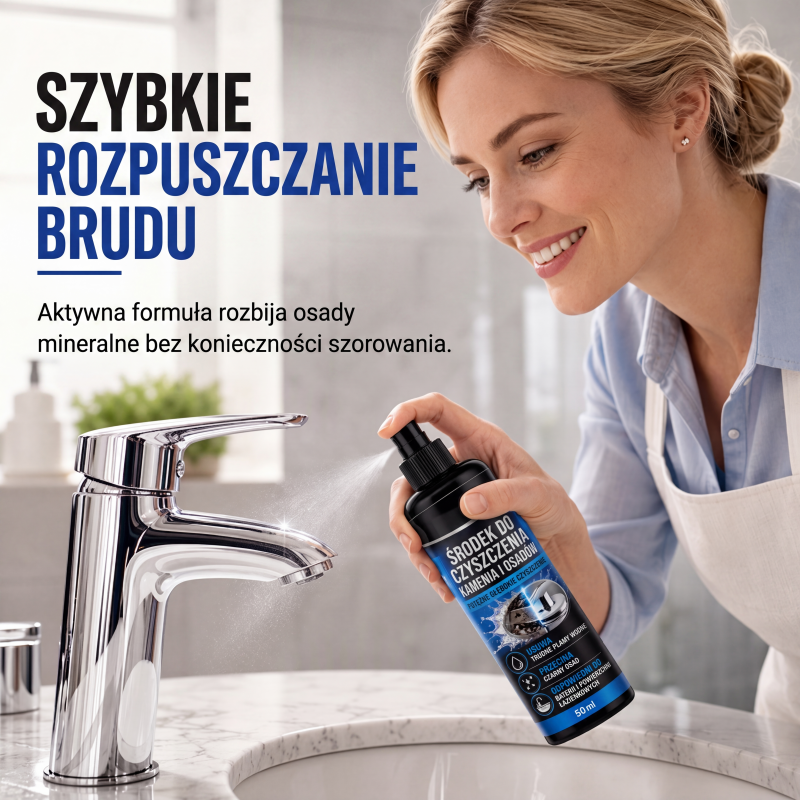Wielofunkcyjny środek do usuwania kamienia 🍋 – usuwa kamień, czarne osady i osady mydlane – 3 działania w jednym